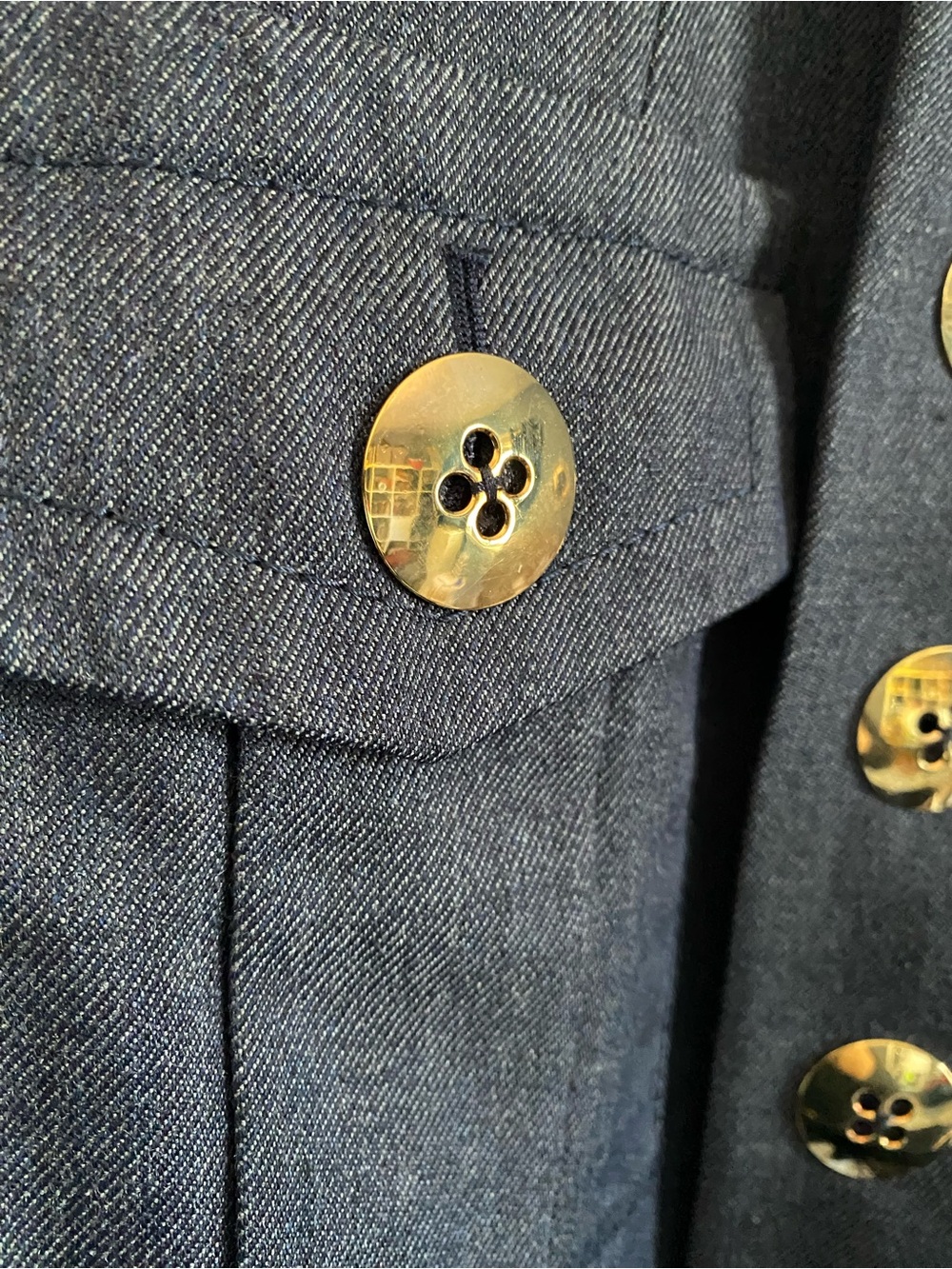Stunning Marc Jacobs Womens Denim Military-Style Belted Jacket - Picture 4 of 5